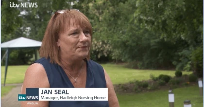 itv video hadleigh nursing home memorial garden covid victimes 2021