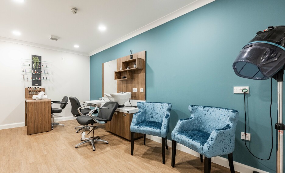 Buckingham Lodge luxury care home indoor hair salon