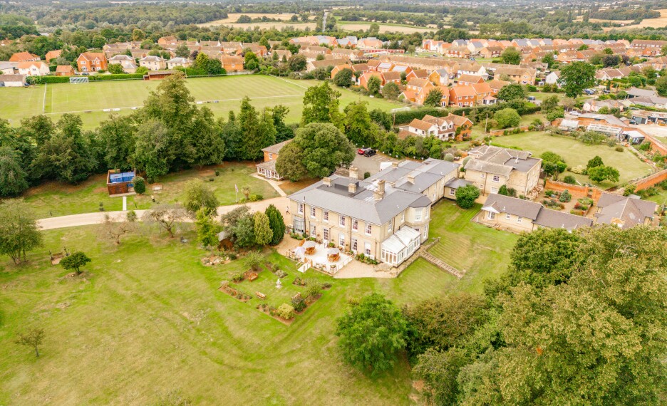colne house residential care home aerial view