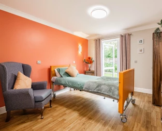 four oaks bed room view - nursing homes manchester