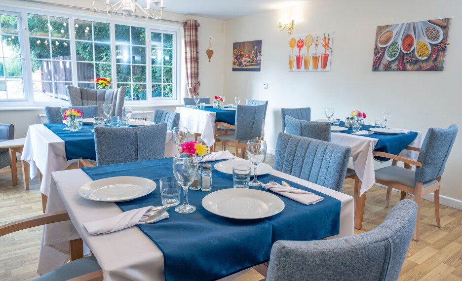 Premium quality restaurant and dining at Heron Lodge residential care home