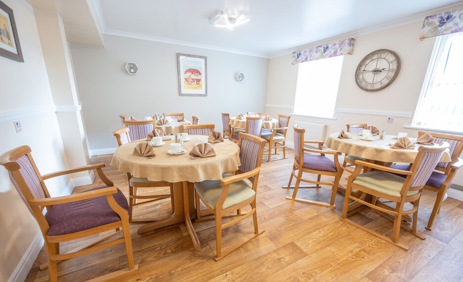 View of the dining area at Park Lane Residential Care Homes